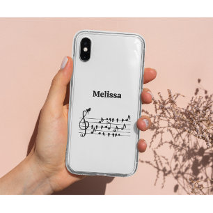 Funda Para iPhone 11 Arte personalizado de clave de sol de ave canora