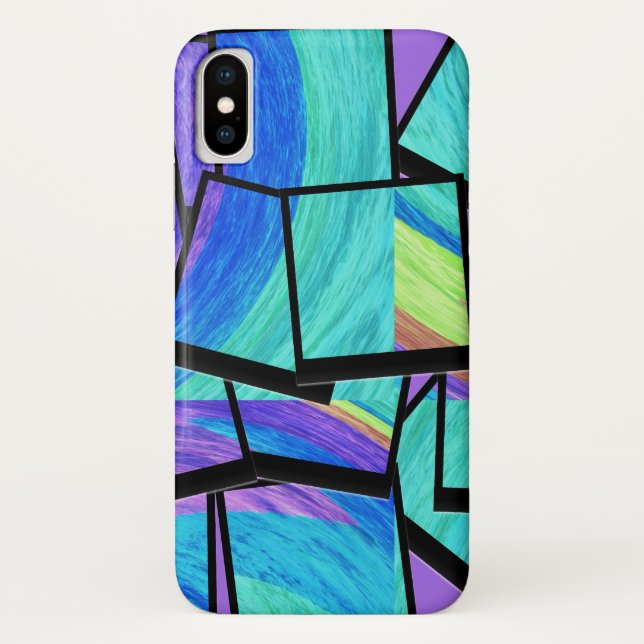 Funda De Case-Mate Para iPhone Arte pop cubista moderno (Reverso)