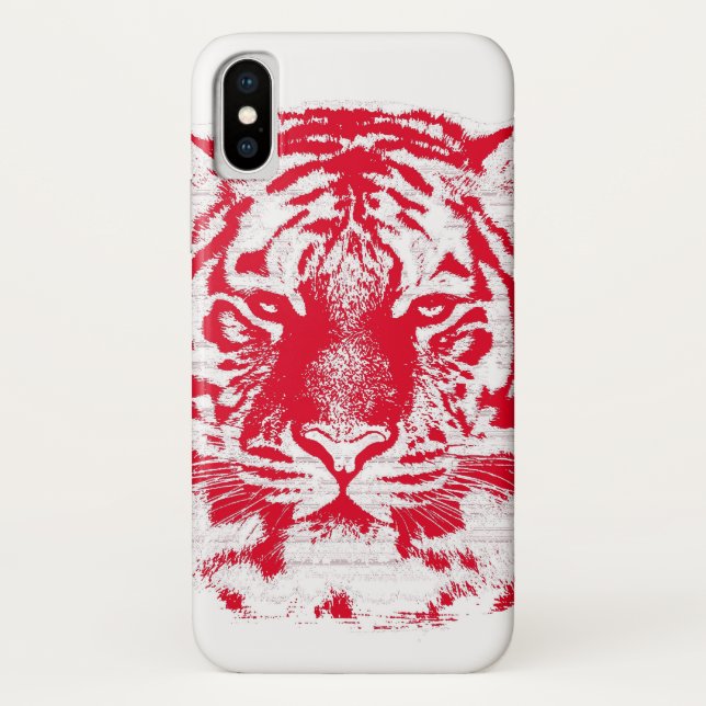 Funda De Case-Mate Para iPhone Arte pop de tigres (Reverso)