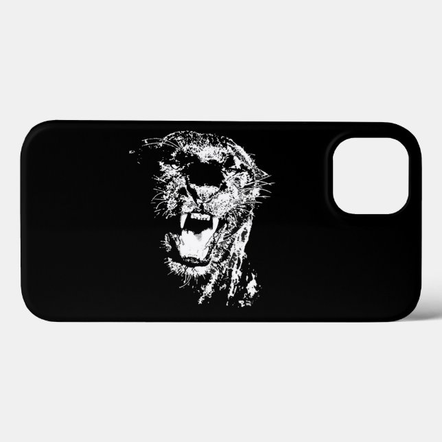 Funda De Case-Mate Para iPhone Arte pop jaguar (Reverso (Horizontal))