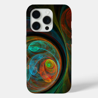 Funda Para iPhone 15 Pro Arte resumido azul de renacimiento