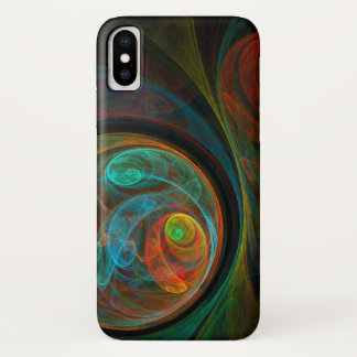 Funda Para iPhone X Arte resumido azul de renacimiento