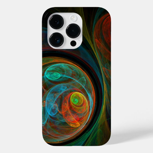 Funda De Case-Mate Para iPhone Arte resumido azul de renacimiento (Reverso )
