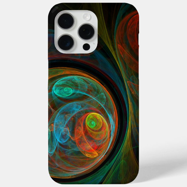 Funda De Case-Mate Para iPhone Arte resumido azul de renacimiento (Reverso )