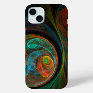 Funda Para iPhone 15 Mini Arte resumido azul de renacimiento