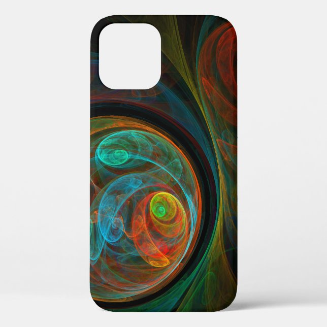 Funda De Case-Mate Para iPhone Arte resumido azul de renacimiento (Reverso )