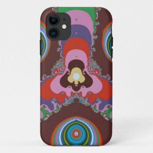 Funda Para iPhone 11 Arte Retro con Patrón Psicodélico de los 70