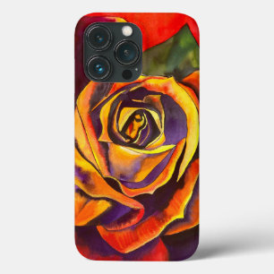 Funda Para iPhone 13 Pro Arte Rosa dorado