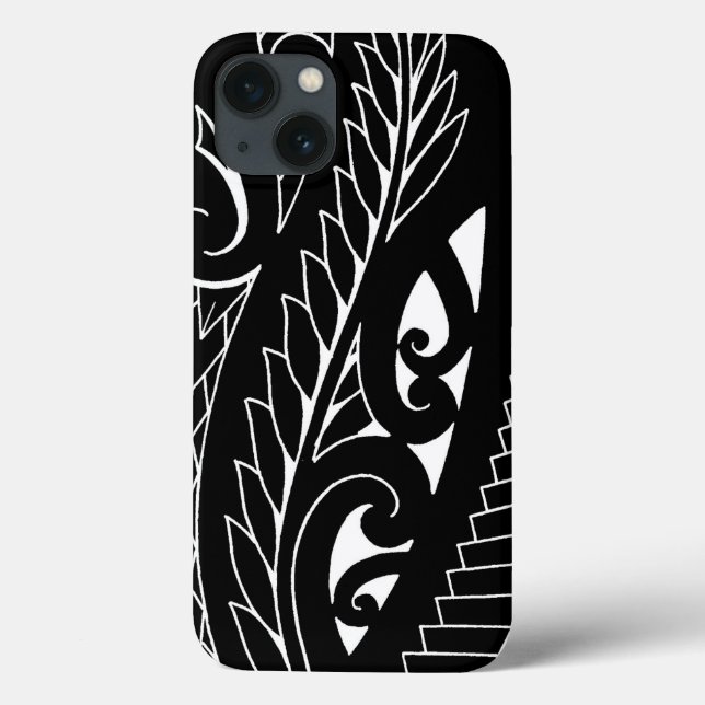 Funda De Case-Mate Para iPhone Arte silverfern blanco del símbolo nacional de (Reverso)