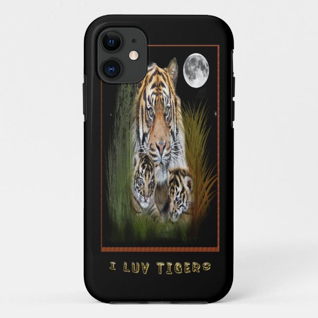 Funda De Case-Mate Para iPhone arte tigre (Reverso)