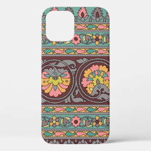 Funda Para iPhone 12 Arte tradicional de la frontera mogol arte, patrón