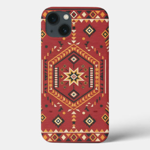 Funda Para iPhone 13 Arte Tribal Marroquí Dibujado a Mano y Besado por 