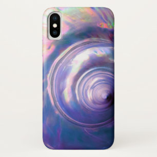 Funda Para iPhone X Arte tropical opalescente de conchas marinas