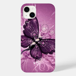 Funda Para iPhone 14 Plus De Case-Mate arte vectorial de la mariposa púrpura