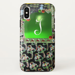 title_seo2 ARTE VERDE NEGRO NOUVEAU GEMSTONE MONOGRAM Emerald
