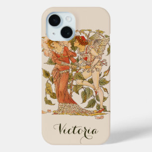 Funda Para iPhone 15 Arte Victoriano Antiguo, Rosa de Walter Crane
