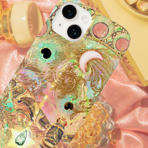 Arte vintage bohemio único hippie pastel whimsica