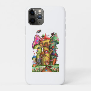 Funda Para iPhone 11 Pro Artes de fantasía de la aldea de hongos caprichoso