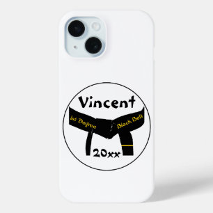 Funda Para iPhone 15 Artes marciales correa negra de primer grado
