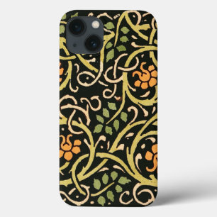 Funda Para iPhone 13 Artes y Oficios Vintage Patrón Floral Roycroft