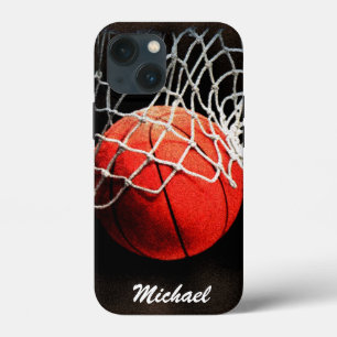 Funda Para iPhone 13 Mini Artesanía de baloncesto, nombre