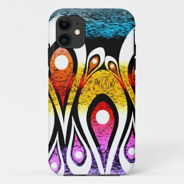Funda De Case-Mate Para iPhone Artesanía de gotas psicodélicas (Reverso)