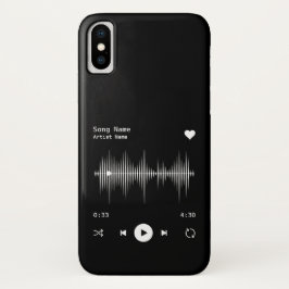 Funda Para iPhone X Artista de reproductor de música y canción negra p