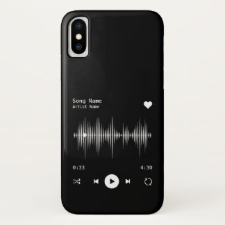 Funda Para iPhone X Artista de reproductor de música y canción negra p