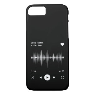 Funda Para iPhone 8/7 Artista de reproductor de música y canción negra p