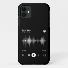 Funda Para iPhone 11 Artista de reproductor de música y canción negra p