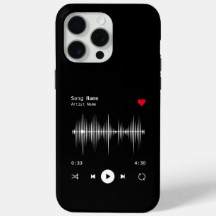 Funda Para iPhone 15 Pro Max Artista de reproductor de música y canción negra p