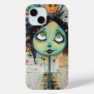 Funda Para iPhone 15 ArtLady alucinante y angustiada
