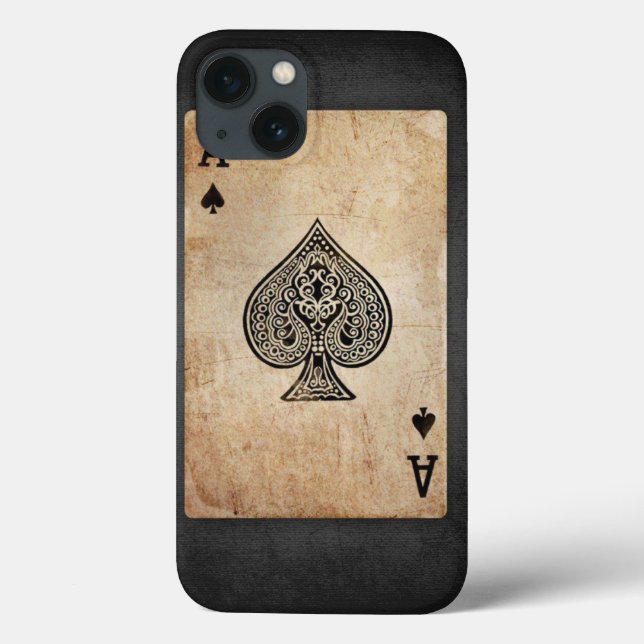 Funda De Case-Mate Para iPhone As de espadas lanzar almohada (Reverso)