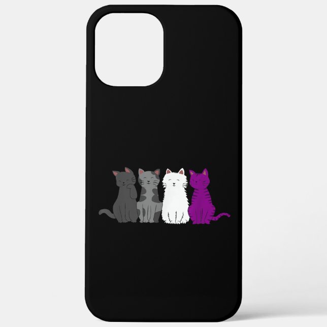 Funda De Case-Mate Para iPhone Asexualidad Demisexu de la bandera de los animales (Reverso )
