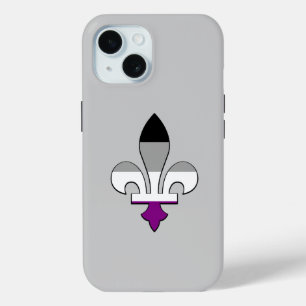 Funda Para iPhone 15 Asexualidad orgullo fleur-de-lis