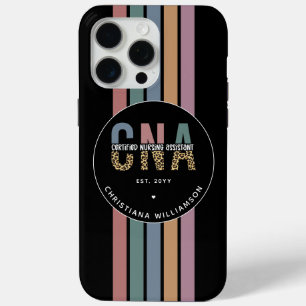 Funda Para iPhone 15 Pro Max Asistente de Enfermería certificado retro de CNA p