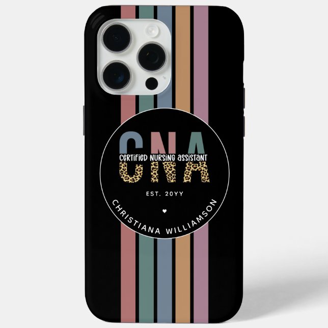 Funda De Case-Mate Para iPhone Asistente de Enfermería certificado retro de CNA p (Reverso )