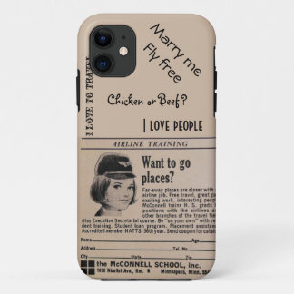 Funda Para iPhone 11 Asistente de vuelo de la línea aérea de la azafata