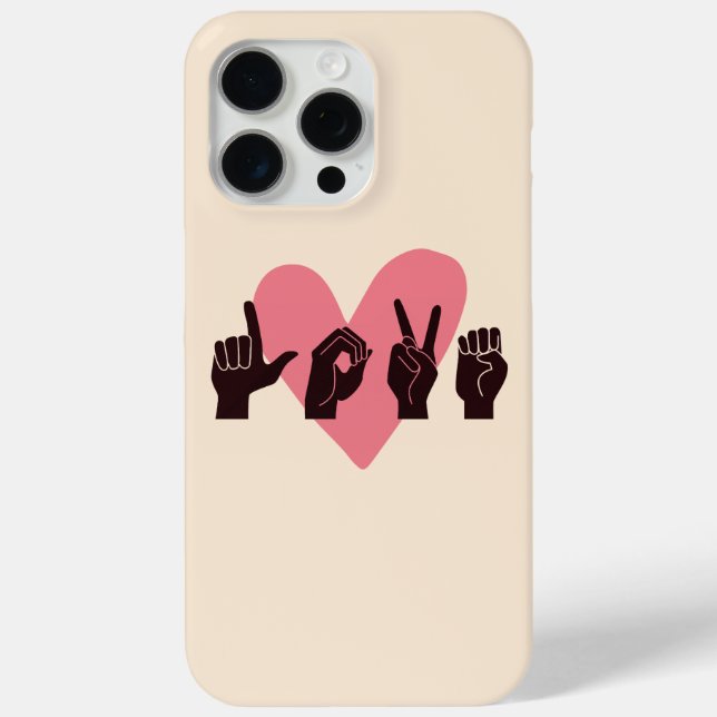 Funda De Case-Mate Para iPhone ASL Amor IV - Día de San Valentín (Reverso )