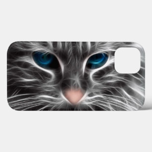 Funda Para iPhone 13 Asombrosa cara de gato de ojos azules