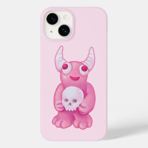 Funda Para iPhone 14 De Case-Mate Asombroso Chica de Gótico de Demon Pink Skull Past