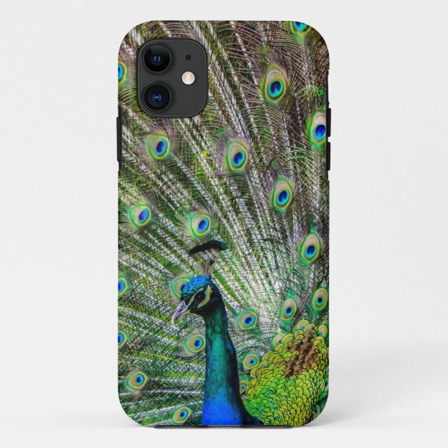 Funda De Case-Mate Para iPhone Asombroso Peacock y plumas accesorios de fotografí (Reverso)