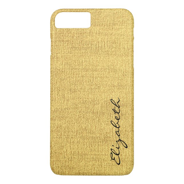 Funda De Case-Mate Para iPhone Aspecto amarillo elegante de lienzo (Reverso)