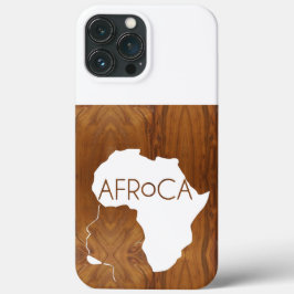 Funda Para iPhone 13 Pro Max Aspecto de AFRoCA MALE Afro plus Africa Madera Gra