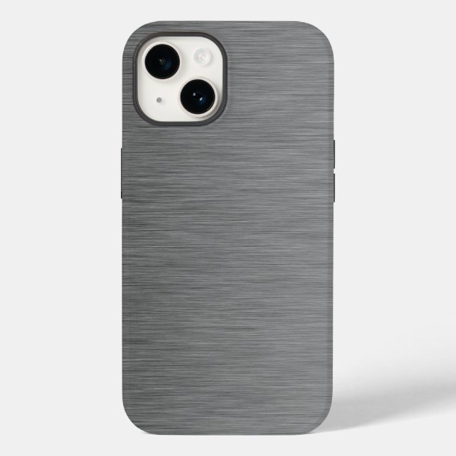 Funda De Case-Mate Para iPhone Aspecto Metalizado cepillado inoxidable (Reverso )
