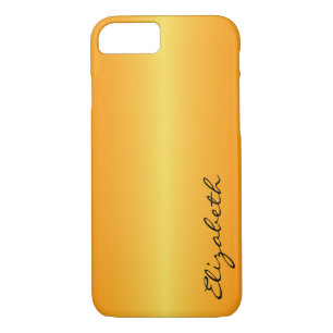Funda Para iPhone 8/7 Aspecto Metalizado del acero inoxidable amarillo