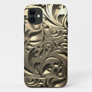 Funda Para iPhone 11 Aspecto metalizado elegante dorado abstracto