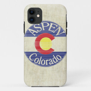 Aspen Colorado bandera de círculo iphone 5 funda