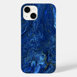 Funda Para iPhone 14 De Case-Mate Astración acrílica de mármol de oro azul de la mar
