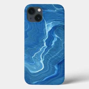 Funda Para iPhone 13 Astración del árido de mármol azul